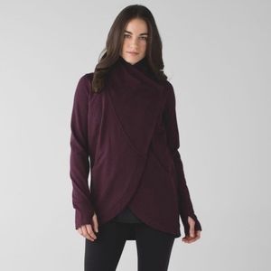 Lululemon Heathered Bordeaux That's a Wrap Jacket